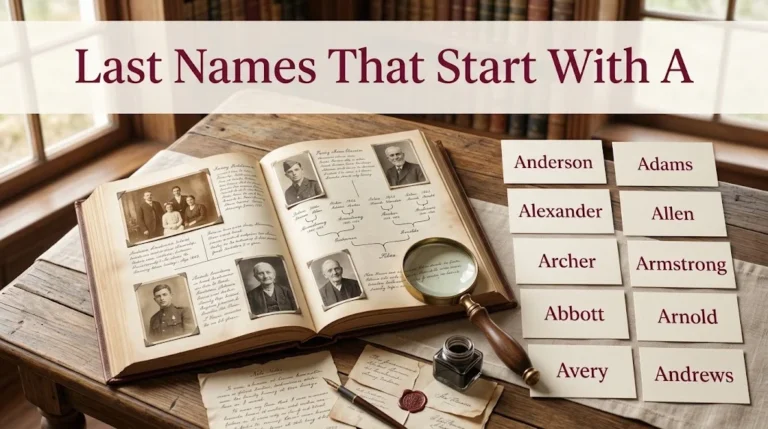 Last Names That Start With A