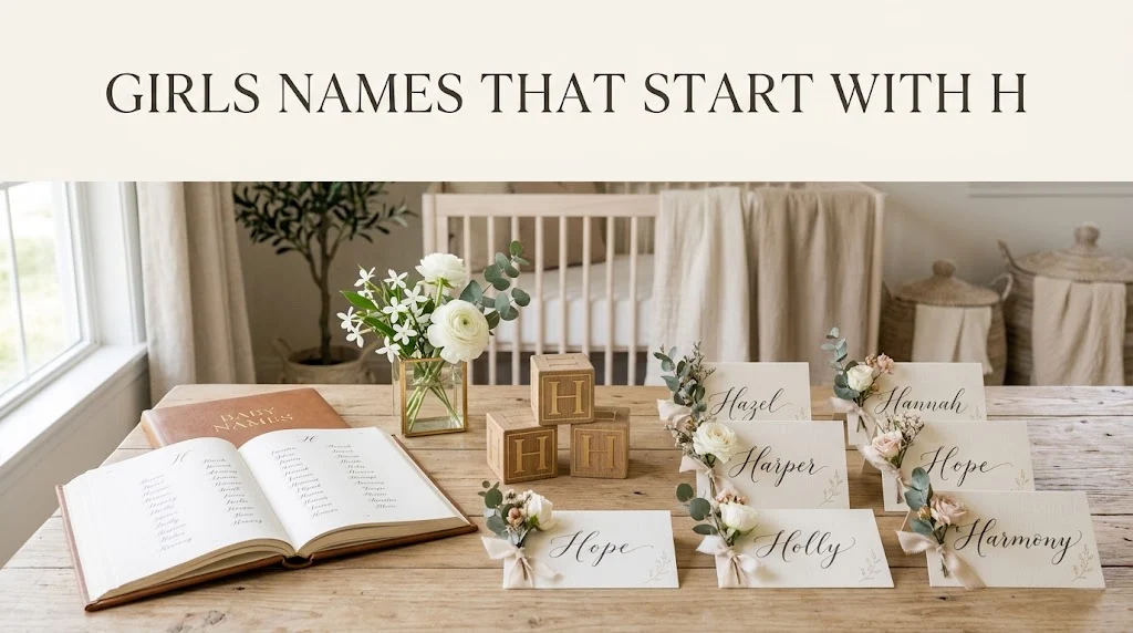 Girls Names That Start With H